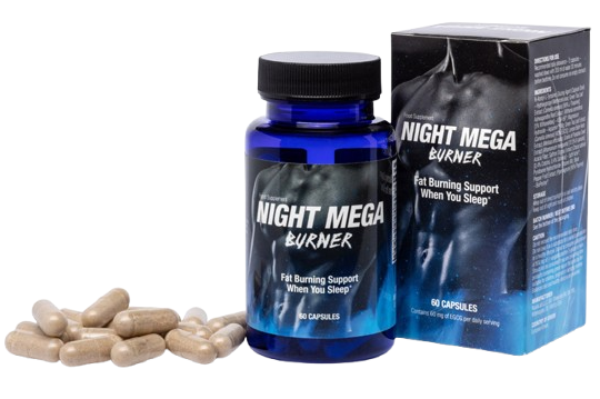 Night Mega Burner – suplement na spalanie tłuszczu w nocy, opakowanie i kapsułki