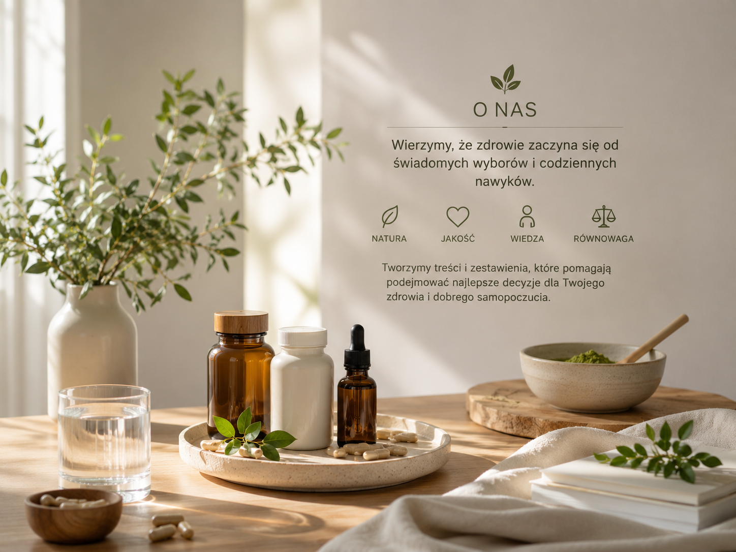 Vitolta.pl – naturalne wsparcie zdrowia, suplementacji i dobrego samopoczucia naturalne suplementy i zdrowy styl życia – minimalistyczna aranżacja wellness dla Vitolta.pl